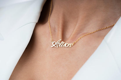 ZNA Jewels Personalised Name Necklace for Women - Customised Sterling Silver Dainty Heart Pendant, Elegant Jewellery Ideal for Birthday, Gifts for Women, Girls & Teens (925 Sterling Silver)