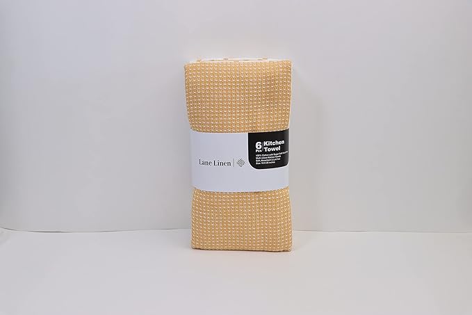 LANE LINEN Kitchen Towels Set of 6-100% Cotton, Quick-Drying 18” x 28” Dish &