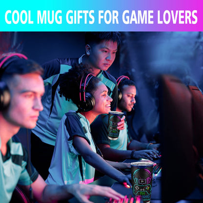 Fusui Gamer Gifts for Men, Easter Gifts for Gamers Kids, Gaming Stuff Mugs, Cool Christmas Birthday Gift for Him Men Teenage Teen Boys Boyfriend Husband, Video Games Stainless Steel Tumbler 20oz