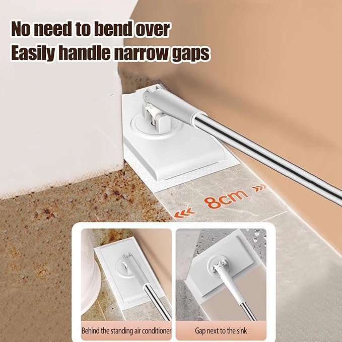 Snap Grip Mini Mop, Convenient Cloth Changing Mini Mop, Retractable Gap Dust