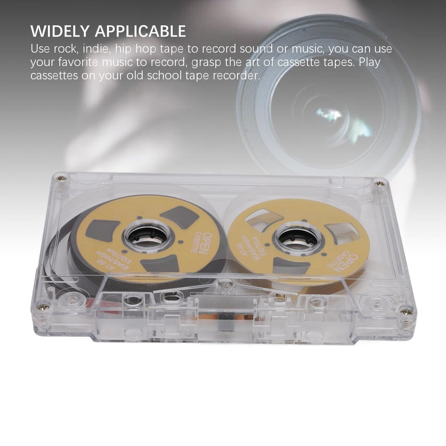 Reel to Reel Blank Cassette Tape, Normal Bias 50 Minutes Recording Tape, for Music Recording (Gold)