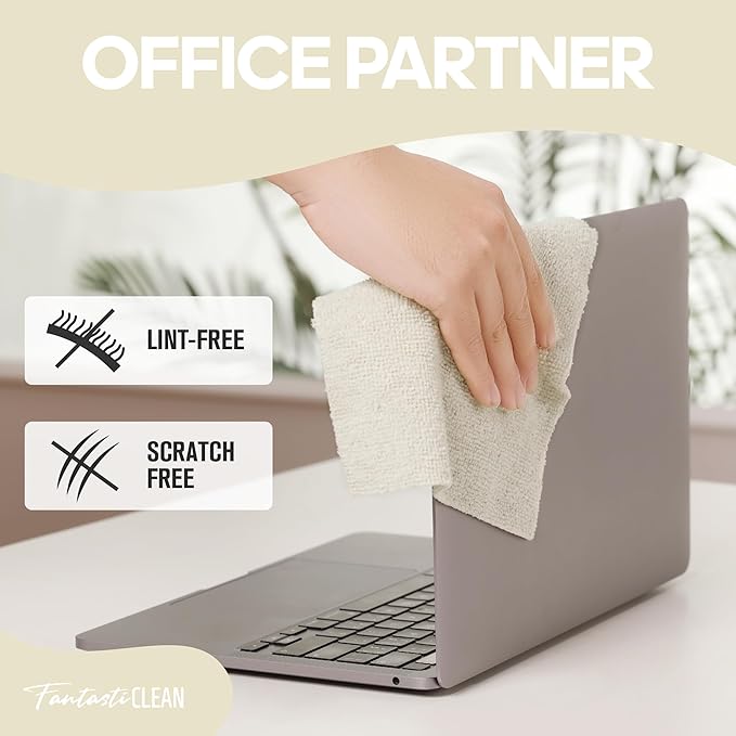 Fantasticlean Microfiber Cleaning Cloth Roll -60 Pack, Tear Away Paperless