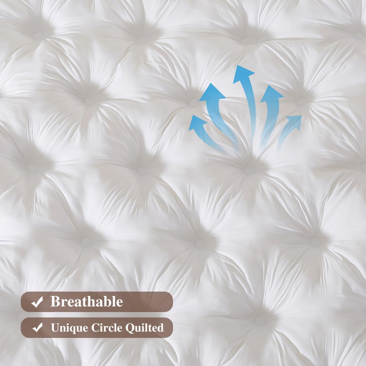 WhatsBedding 5 Inch Memory Foam Mattress Topper Full Size, Supportive Fluffy Shredded Memory Foam Filled Pillow Top, Extra Soft Bed Topper with Deep Pocket, 54x75x5 Inch