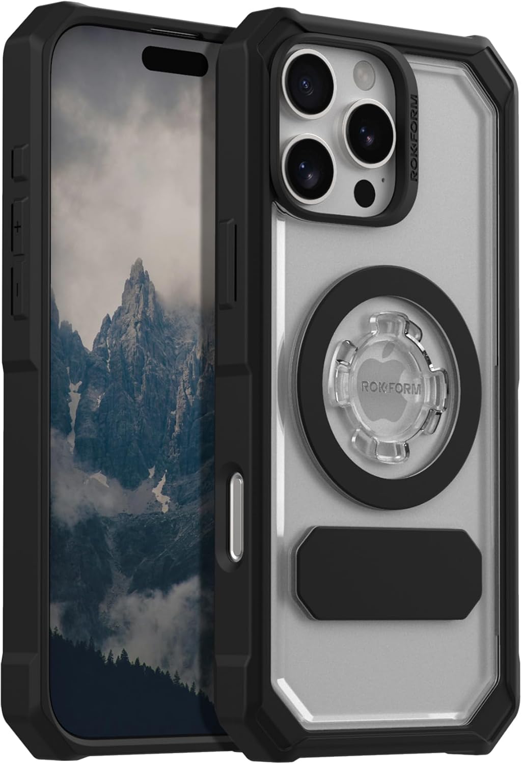 Rokform Rugged Case Compatible with iPhone 16 Pro Max, Magnetic Cover (Black)