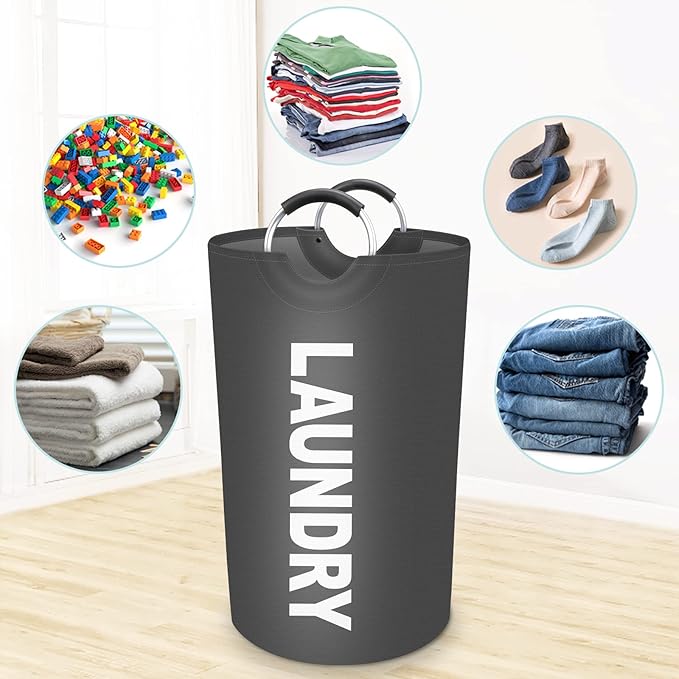 StorageRight 75L Large Laundry Basket, Laundry Hamper, Dirty Clothes Hamper