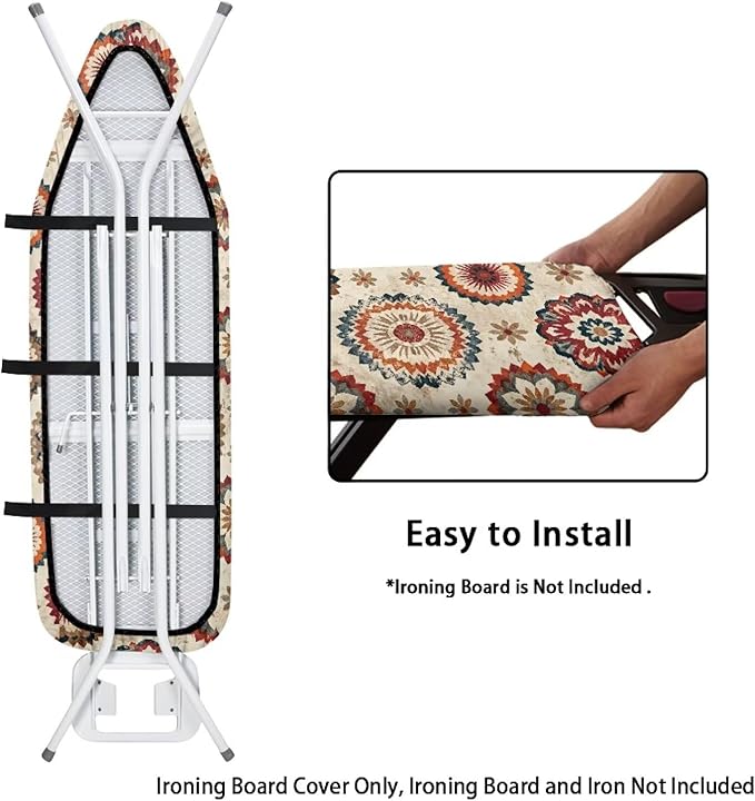 Bohemian Ironing Board Cover Soft Stain Resistant Ironing Board Cover Universal