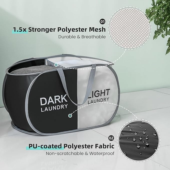 Collapsible Laundry Basket Durable Pop Up Hamper