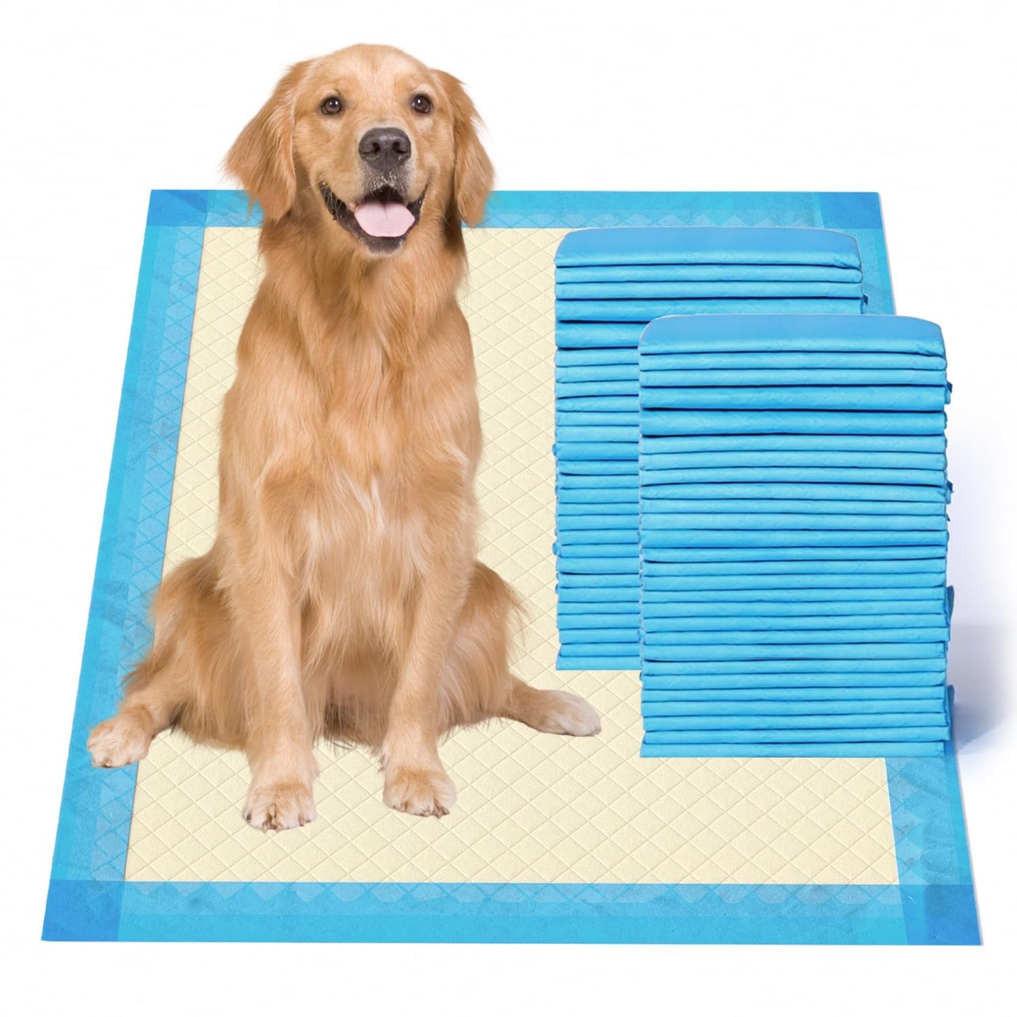 Gardner Pet Extra Large Puppy Pads 70x85cm, Ultra Absorbent Thicker Puppy Training Pads, 6 Layers of Leak-proof, Edge-Wrapping, Fast Drying, Suitable for Dogs, Cats, Rabbits (30 Pack, Blue)