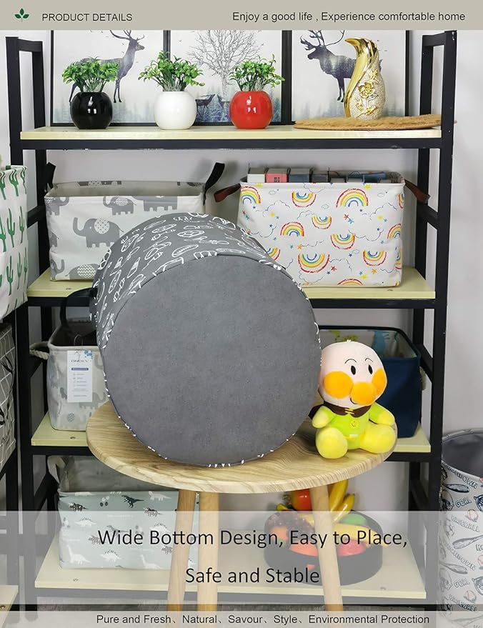 Round Waterproof Laundry Basket、Foldable Storage Basket、Laundry Hampers