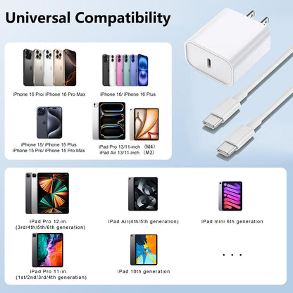 Fast Charger iPhone,i Phone Charge Cable,3Pack iPhone Charger Fast Charging 6Foot Phone Charging USB C Charge Adapter 6FT Type C to Lightning Cable for iPhone 14 Pro Max/14 Plus/13/12 Mini/11/10/XS/SE