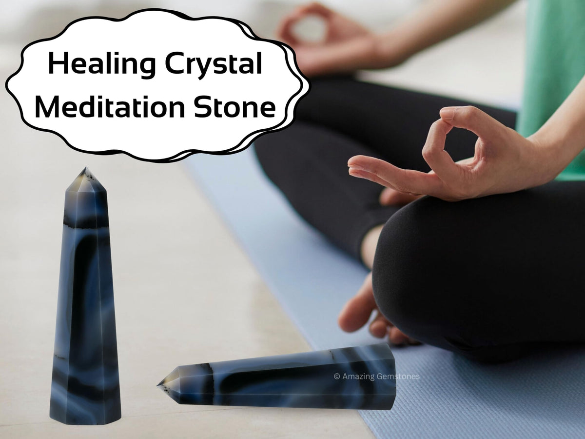 Amazing Gemstone Dendrite Agate Crystal Towers - Natural Healing Crystal Point Obelisk for Reiki Healing and Crystal Grid (2" to 3" INCH)