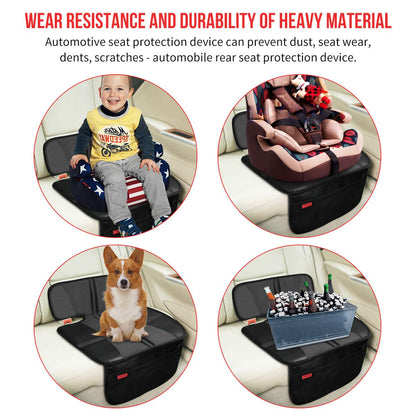 Car Seat Protector - Children Seat Protection Mat - Car Seat Protector for Baby Child Car Seats - Auto Seat Cover Mat for Under Carseat with Thickest Padding to Protect Leather & Fabric Upholstery