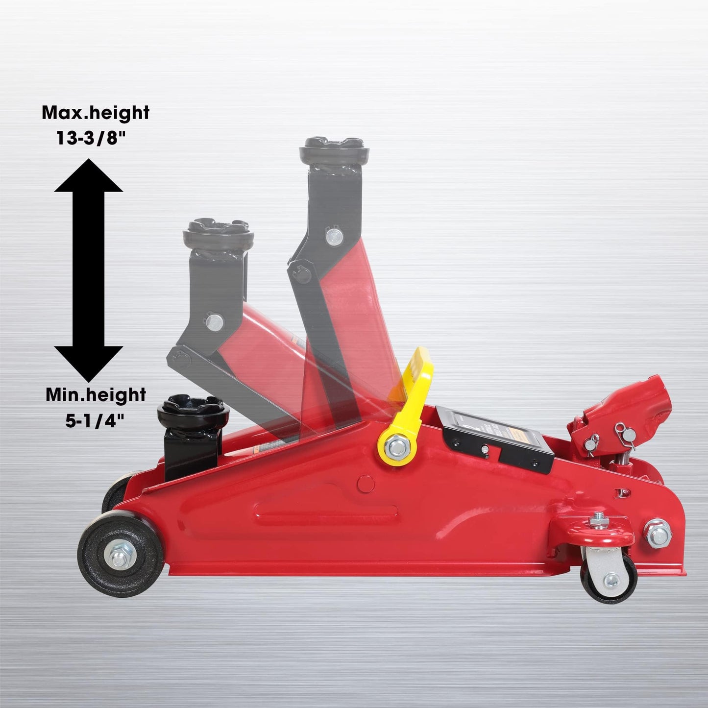BIG RED T82012GS-1 Torin Hydraulic Trolley Service Lift Jack/Portable Floor Jack with Special Slow Release and Blow Mold Carrying Storage Case : 2 Ton (4,000 lb.) Capacity, Red