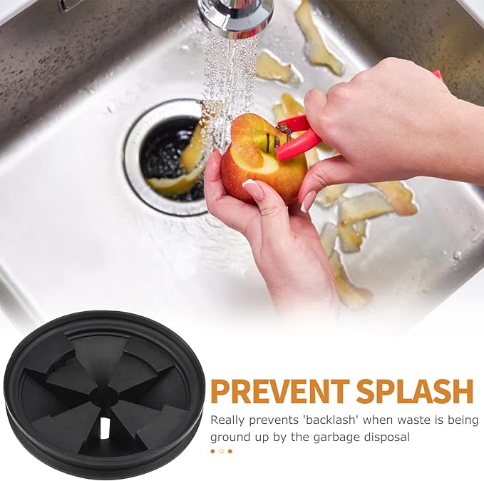 Garbage Disposal Splash Guard, 2 Pack Upgraded EPDM Rubber Drain Insert