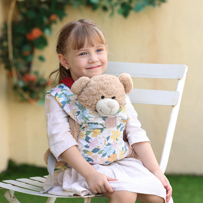 GAGAKU Baby Carrier for Dolls Reborn Baby Doll Carrier Kids Toy Play Baby Carrier for Stuffed Animals Babydoll Accessories for Toddlers - Green - Flowers Plumeria