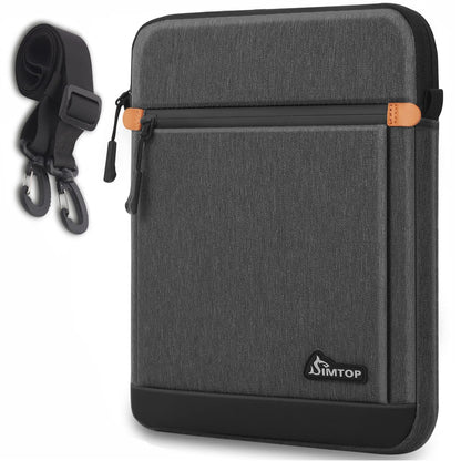 SIMTOP Tablet Sleeve Bag 12.9 Inch, iPad Pro (2018-2023),ipad carrying case with Shoulder Strap, ipad accessories Briefcase messenger bags Waterproof Microsoft Surface Go,Dark Grey