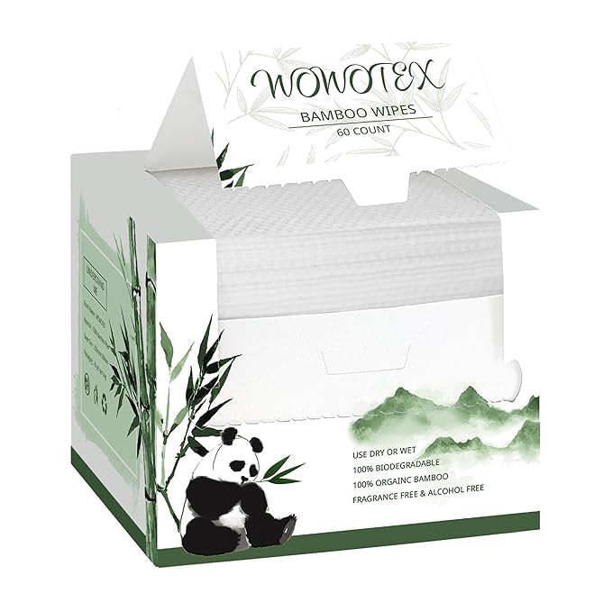 Bamboo Viscose Disposable Face Towel Biodegradable Large Dry Face Wipes 240