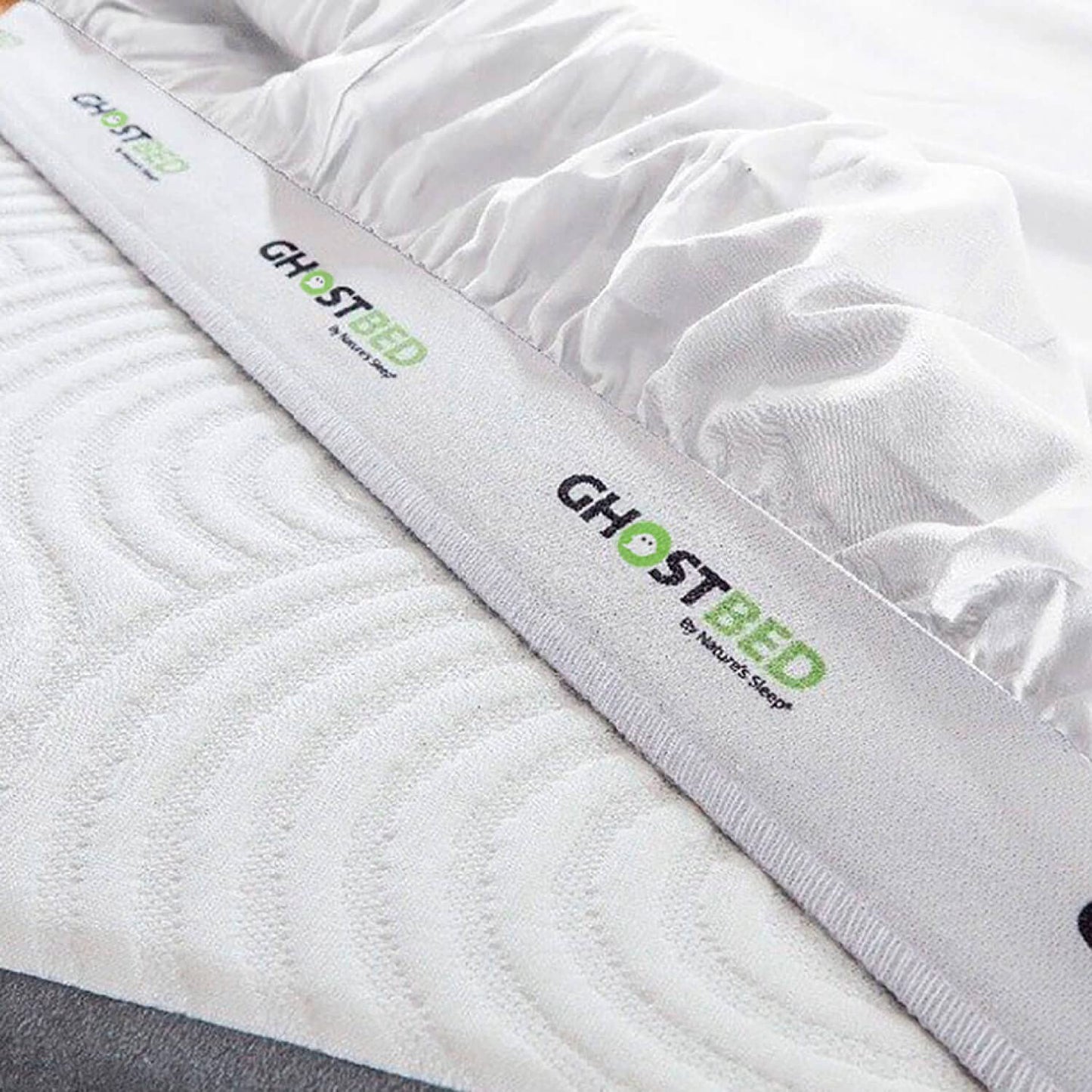 GhostBed Twin Cooling Supima Cotton and Tencel Luxury Sheet Set - Wrinkle Resistant with Deep Pockets, 3 Piece, White