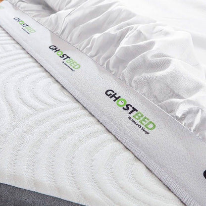 GhostBed Twin Cooling Supima Cotton and Tencel Luxury Sheet Set - Wrinkle Resistant with Deep Pockets, 3 Piece, White