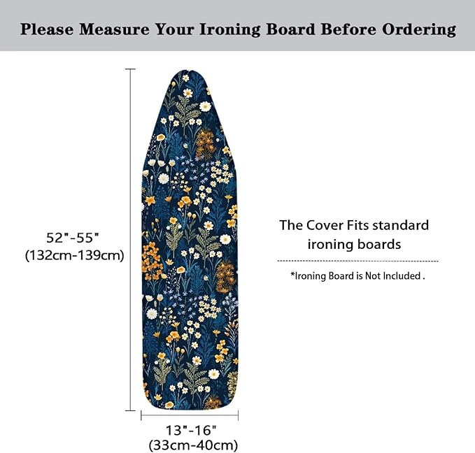 Retro Floral Print Ironing Board Cover Home Decor Accessories Iron Board Pad