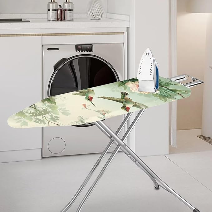 Hummingbird Floral Ironing Board Cover Resist Scorching and Staining, 15x54