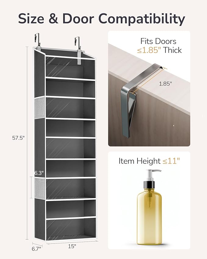 ULG Clear Over The Door PVC Organizer