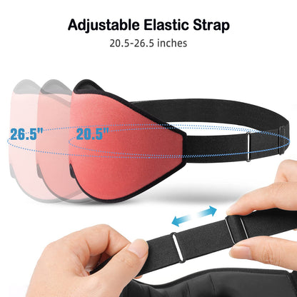 LitBear Sleep Mask for Side Sleeper Women Men, Eye Mask for Sleeping Light Blocking, 3D Contoured Cup Sleeping Mask, Soft Breathable Sleep Eye Mask with Adjustable Elastic Strap for Travel
