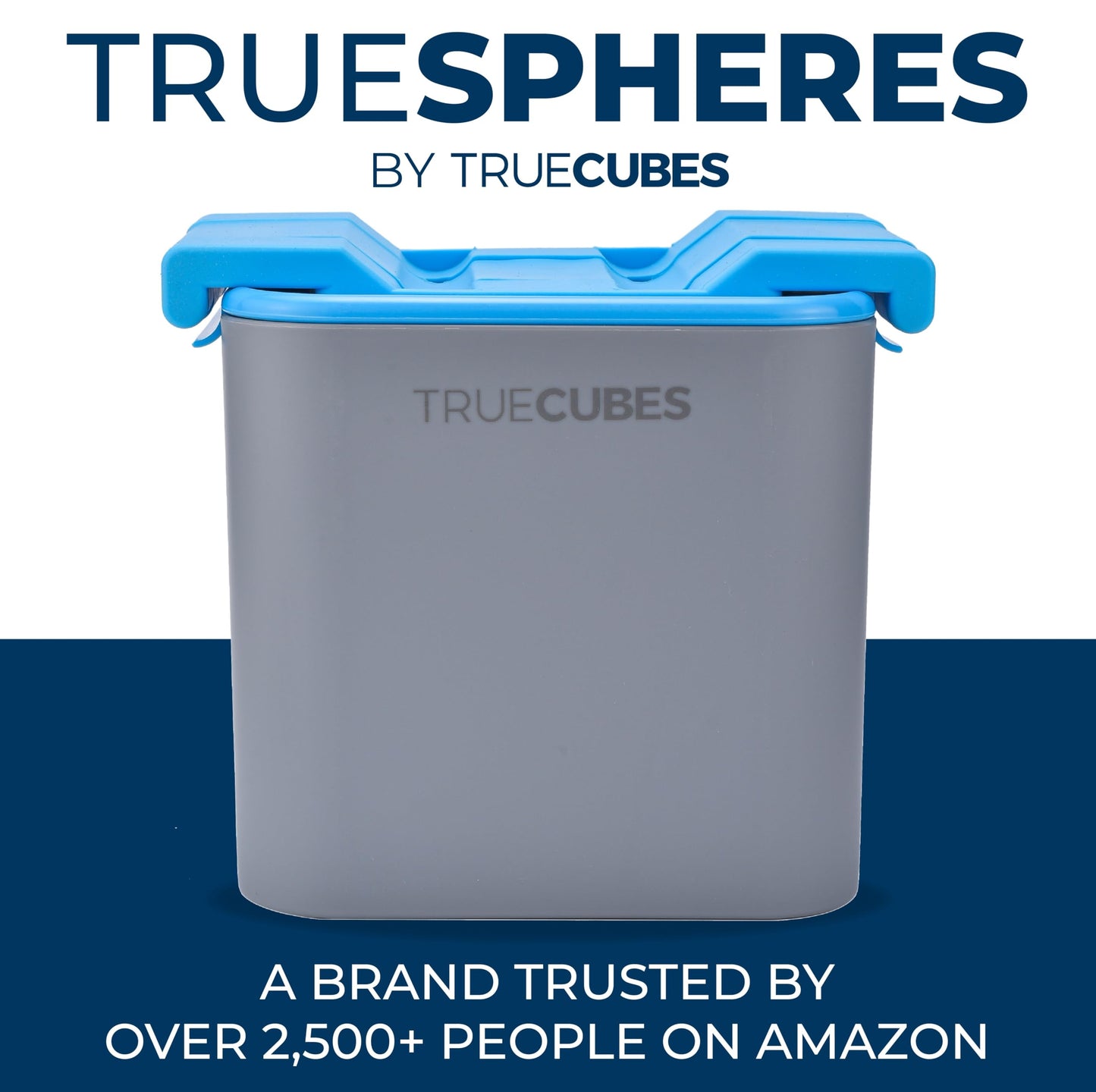 True Cubes Crystal Clear Ice Sphere Maker with Storage Bag – 4 Large Ice Spheres for Cocktails, Whiskey, and Drinks – Stackable Silicone Mold for Slow-Melting, Bartender-Quality Ice