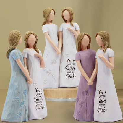 BORLESTA Best Friend Birthday Gifts for Women - Friendship Gifts for Women, Gift for Friends Women, Sister Birthday Gift, Bestie Gift for Women - Friend Hand-Painted Figure
