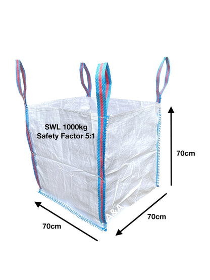 A&A SUPPLIES UK - 2 x 1/2 Half a Tonne FIBC Bulk Builders Bags Strong Garden Waste Heavy Duty Industrial Woven Material Jumbo Sacks Ton GB (2)