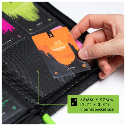 Vault X 4 Pocket Trading Card Zip Binder, 160 Cards, Premium Exo-Tec Album Material, 20 Side-Loading Pages, Folder for Collectible Games, Sports, TCG (Black)