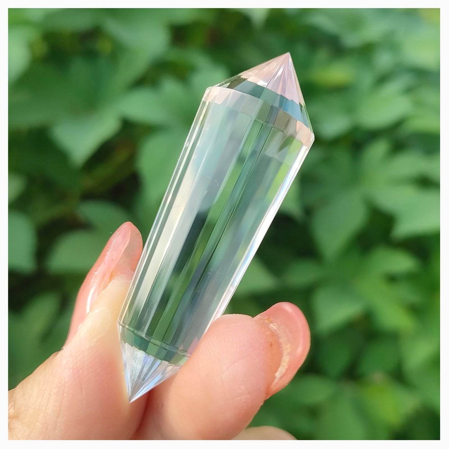 Vogel-Cut Crystal Wand 2 inch 24 Sided Vogal Cristal Vogel Cut Crystals Clear Double Terminated Himalayan Crystal Natural High Altitude Vogal Crystal Healing Quartz voegel 24 sided crystal Chakra Gift