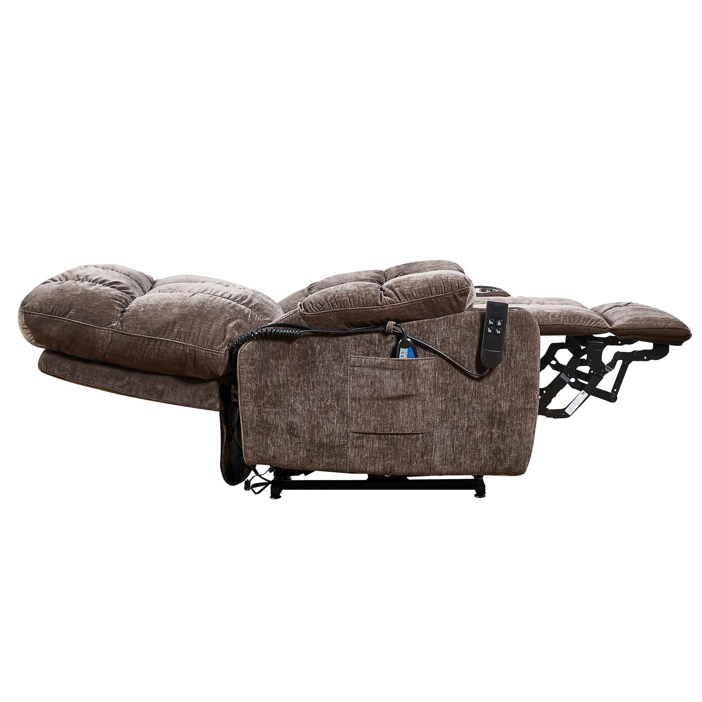 Electric Power Lift Recliner Chair for Elderly W/Massage and Heat, Infinite Positions Adjustable 2 Remote Controllers Upholstered Recliner & Armchair