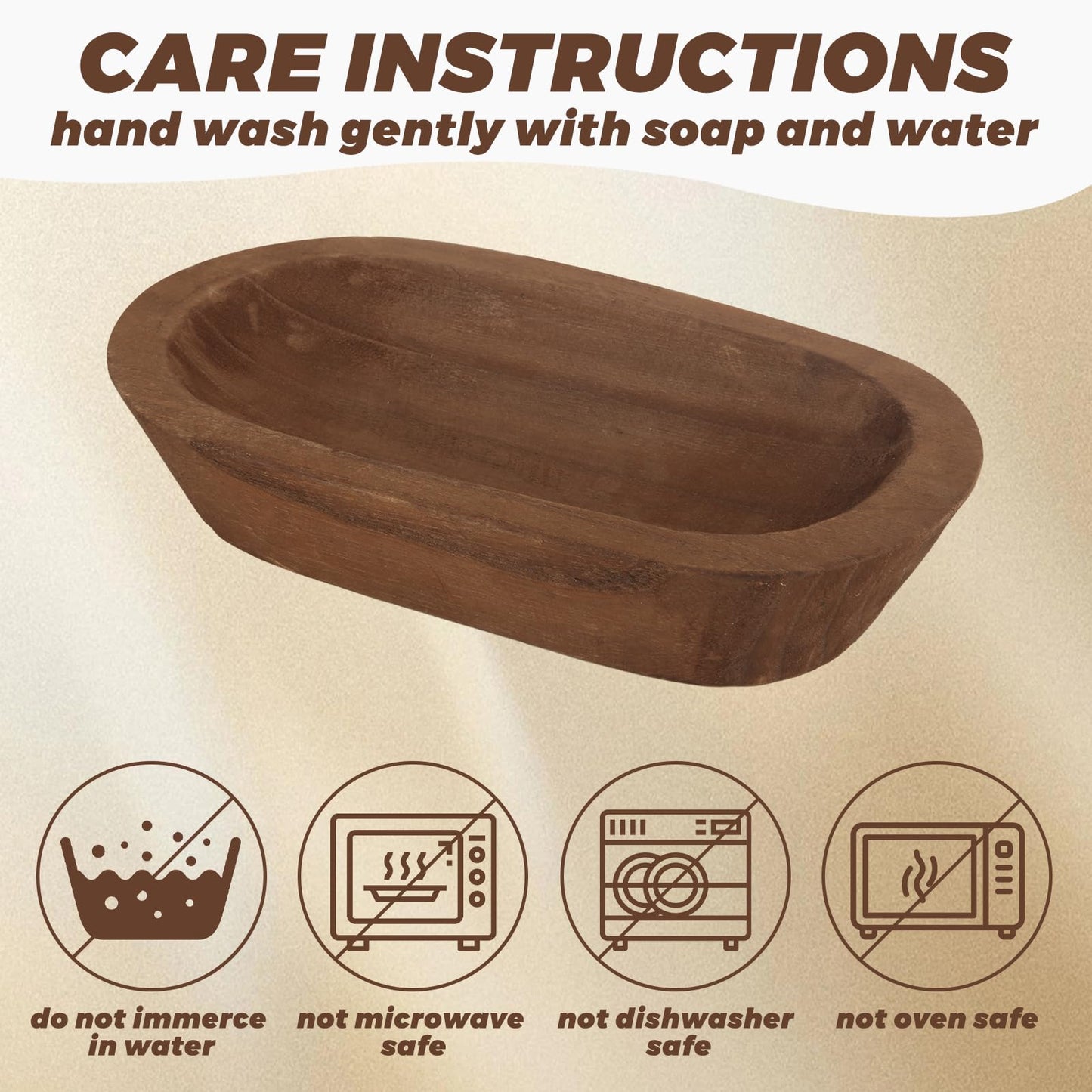 CYEAH 4 Pack Wooden Dough Bowls Bulk, 9.5 in Rustic Dough Bowl for Candle, Natural Paulownia Wood Bowls for Wedding DIY Candle Home Crafts Making Farmhouse Fruits Supplies Decoration