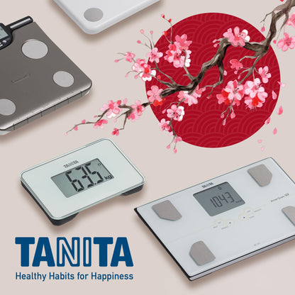 TANITA HD-386 World's Smallest Digital Bathroom Scale Easy To Travel Pearl White