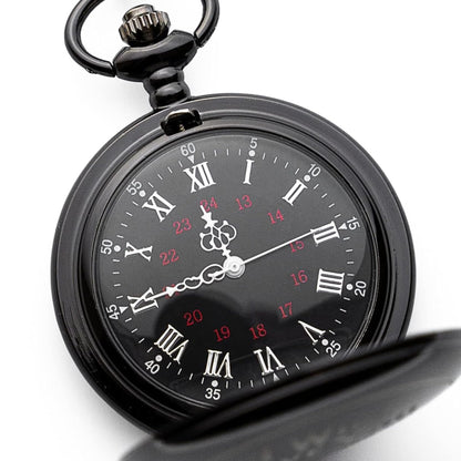 Red Dot Laser Engraving Anniversary Pocket Watch for Husband - Engraved Silver Stainless Steel - Meaningful Keepsake - Boxed and Ready to Give