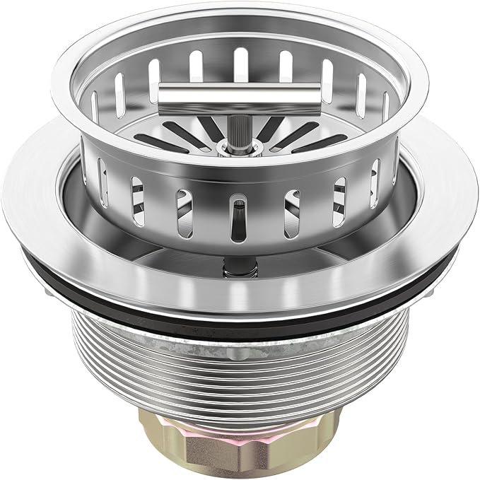 BOTEMY B9171 Kitchen Sink Drain 3 1/2 Inch Kitchen Sink Drain Strainer Assmebly