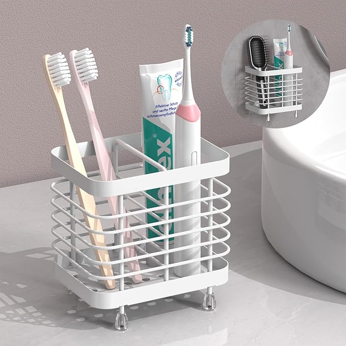 Luxspire Toothbrush Holders for Bathroom, Stainless Steel Electric Toothbrush