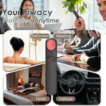 Hidden Camera Detectors & Anti-Spy Camera Finder, Wireless RF Signal Scanner, GPS Tracker Finder, Spy Device Detector for Travel, Office, Hotel, Dressing Room - Portable Privacy Protection