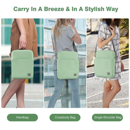 Dadanism 9-11 Inch Tablet Sleeve Bag Carrying Case with Shoulder Strap for iPad (A16) 11", iPad 10th Gen 10.9", iPad Air M4/Pro M5 11", iPad 9/8/7th 10.2", Galaxy Tab A11+ Plus 11", Dark Green