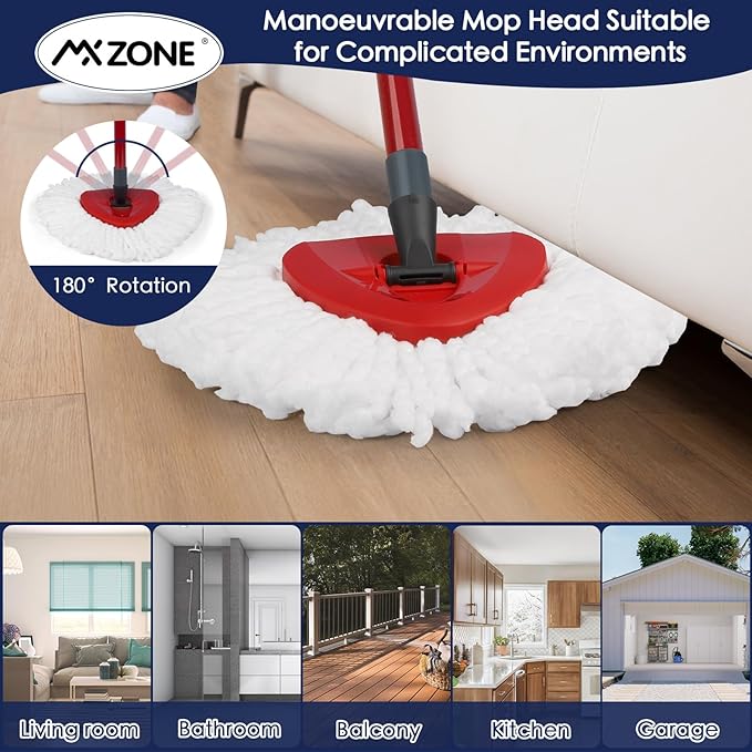 Spin Mop Head Replacement for O Ceda Mop Replace Head Triangle Mop Refills