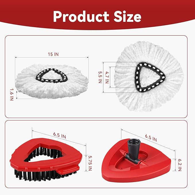 8 Pack Mop Replacement Heads