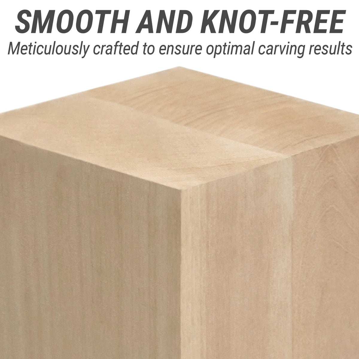 BeaverCraft Basswood Carving Blocks BW1 Large Wooden Block 10x4x4 Inches - Soft Whittling Wood - Basswood for Carving - Unfinished Wood for Crafts