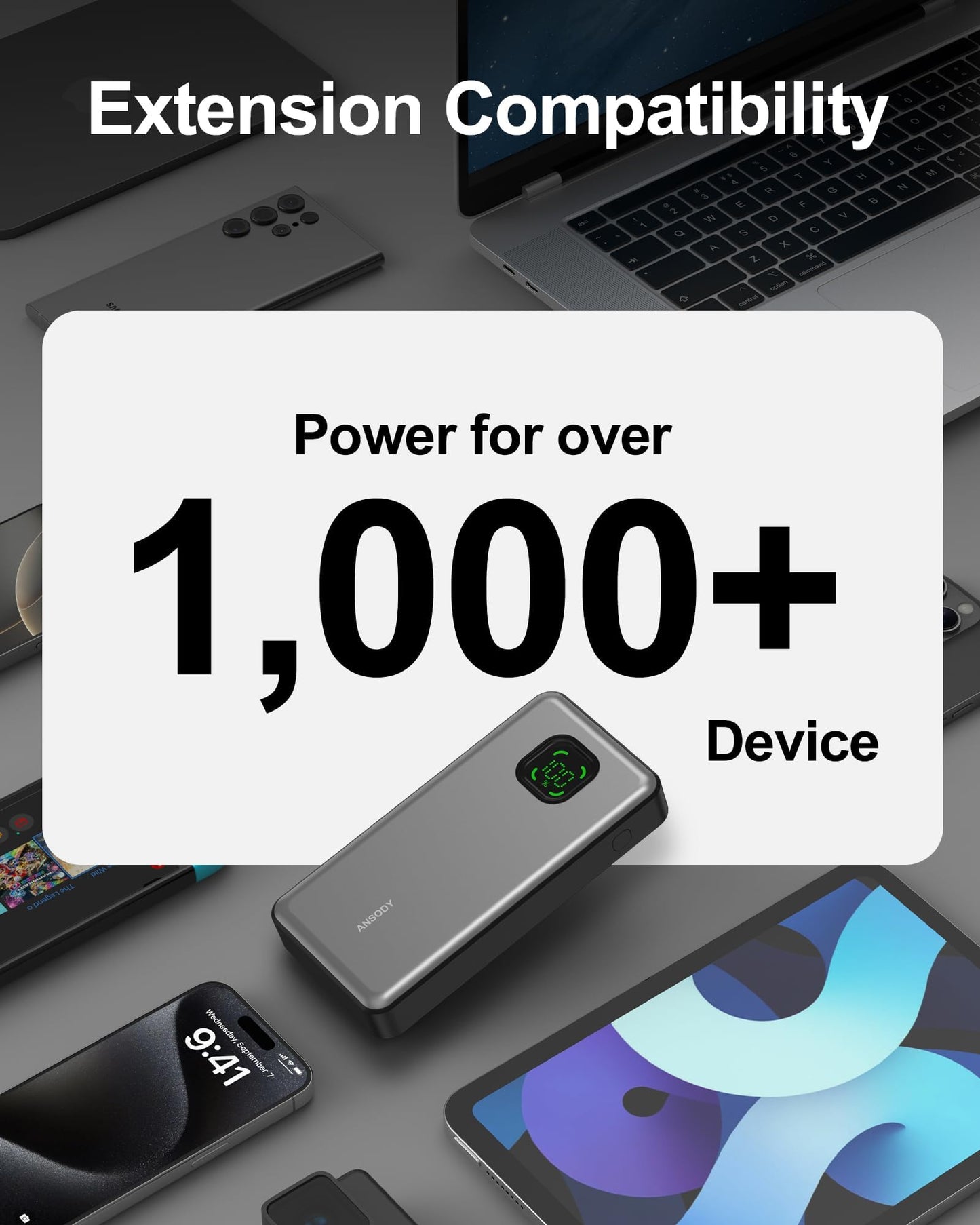65W Power Bank, 25000mAh Travel Essential USB C Laptop Portable Charger, 100W Total Fast Charging Battery Pack for MacBook Dell XPS iPad Tablet Steam Deck iPhone 17-12 Series Samsung Switch and More