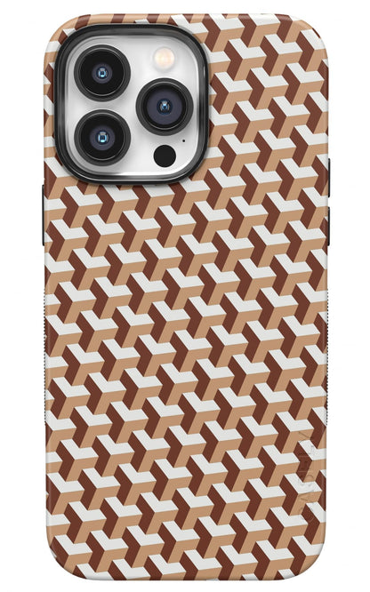 Casely iPhone 14 Pro Case | Opposites Attract | Day & Night Mountains | Compatible with MagSafe | Bold Protective Design