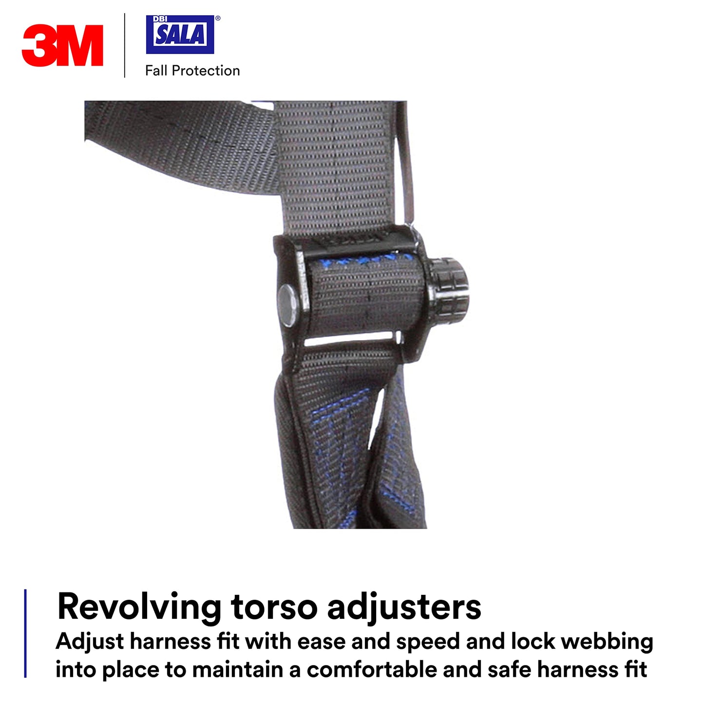 3M 1113154 DBI-SALA ExoFit X300 Comfort Construction Climbing Positioning Safety Harness Fall Protection, Aluminum Back, Front, Hip D-Rings, Auto-Locking Quick Connect Leg and Chest Buckles, Medium