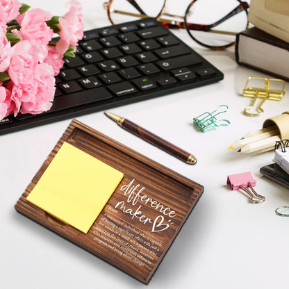 Difference Maker Gift, Difference Maker Appreciation Thank You Gift for Employee Coworker Teacher Mentor Coach Mentor Leader, Difference Maker Company Gift Desk Self-Stick Note Pad Holders TZP09