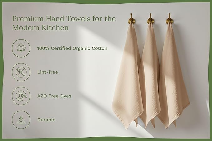 Organic Cotton Beige Flour Sack Towels