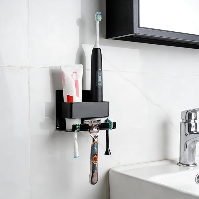 Electric Toothbrush Holder Wall Mounted, Electric Toothbrush Cord Organizer