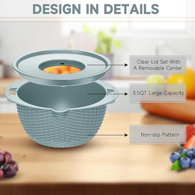 4-1 Strainer Bowl with Lid Set
